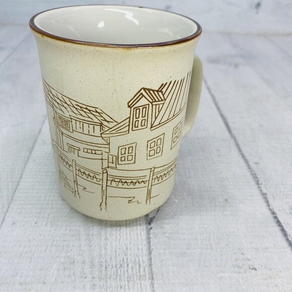 Collection Manoir CXY1 Cabins Docks Churches Lighthouses Stoneware Mugs Set of 4 - Picture 16 of 16